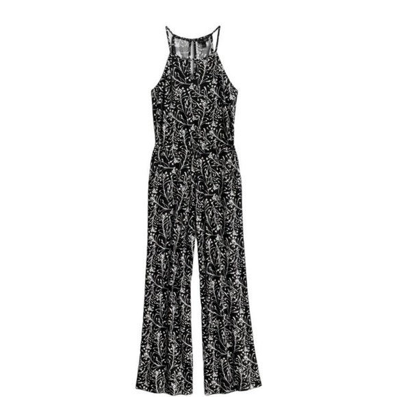 StitchFix NWT Goldray Lowrey Knit Black White Print Jumpsuit Size Small - Picture 1 of 12